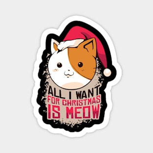 Meow Christmas Magnet