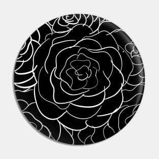 Rose Pattern Black Pin