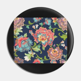 Chintz navy Pin