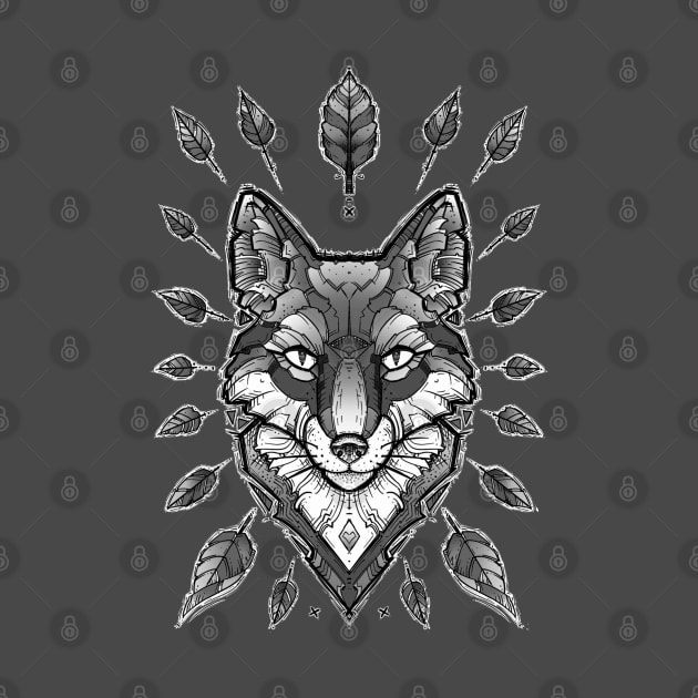 geometric silver fox by weilertsen