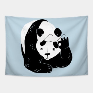 Panda Glasses Tapestry