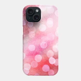 Strawberry Sunday - Pink Abstract Watercolor Dots Phone Case