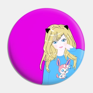 BLONDE CAT GIRL Pin