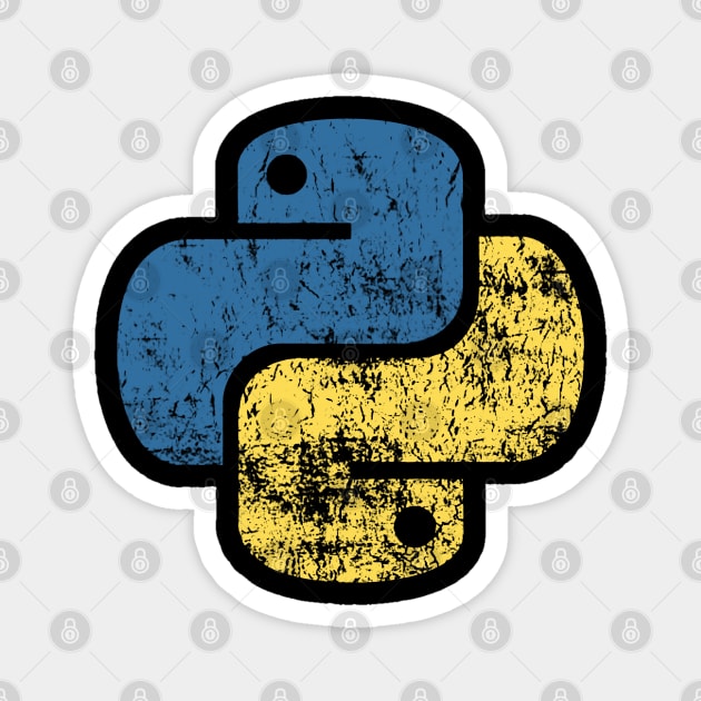 Python Programming Retro Code Magnet by zadaID