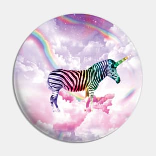Rainbow Zebra Unicorn Pin