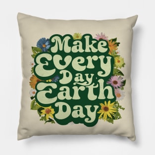 floral every day earth day environmental awareness Pillow