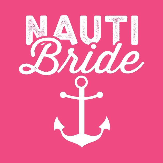 Nauti Bride Shirt - nautical bachelorette shirts, Nautical Ocean Bridal Party Shirts, Nautical Bachelorette Shirts by BlueTshirtCo