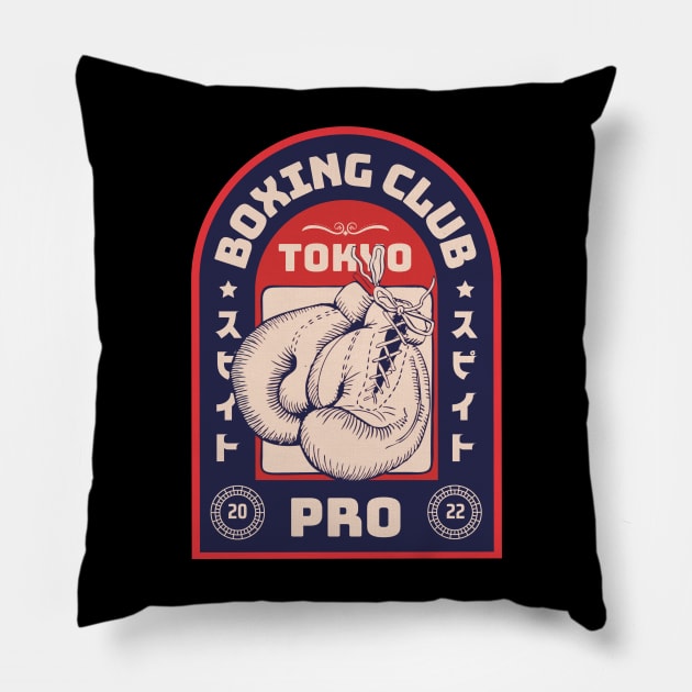 Boxing club tokyo Pillow by KINGDESIGNSHOP