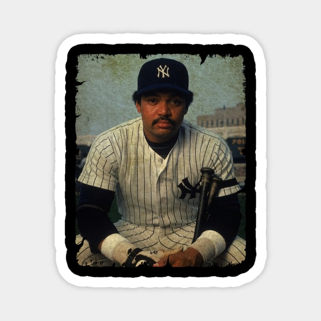 Reggie Jackson - Left Baltimore Orioles, Signed With New York Yankees Magnet by SOEKAMPTI