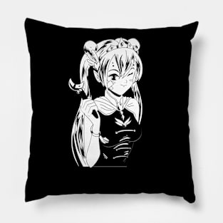 Anime Girl Wink - (No Text) Pillow