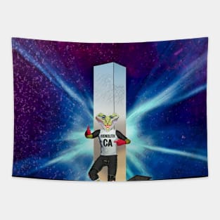 monolith ufo alien Tapestry