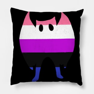 Mothman gender fluid pride Pillow