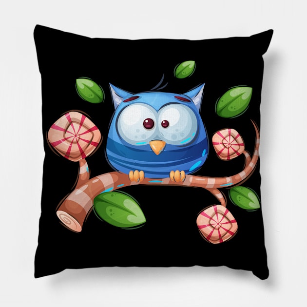 Cartoon Birt Concept art Pillow by GiftsRepublic