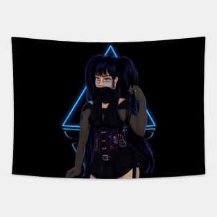 Cyberpunk Girl Tapestry