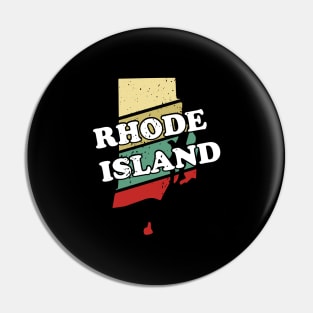 Rhode Island State Vintage Retro Souvenir, Ocean State graphic Pin