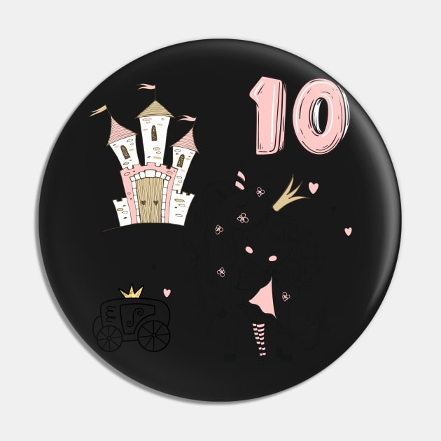 10th birthday Princess castle unicorn Pin by KrasiStaleva