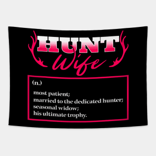 Hunt Wife Definition Outdoor Hunter Wildlife Married Antler Tapestry