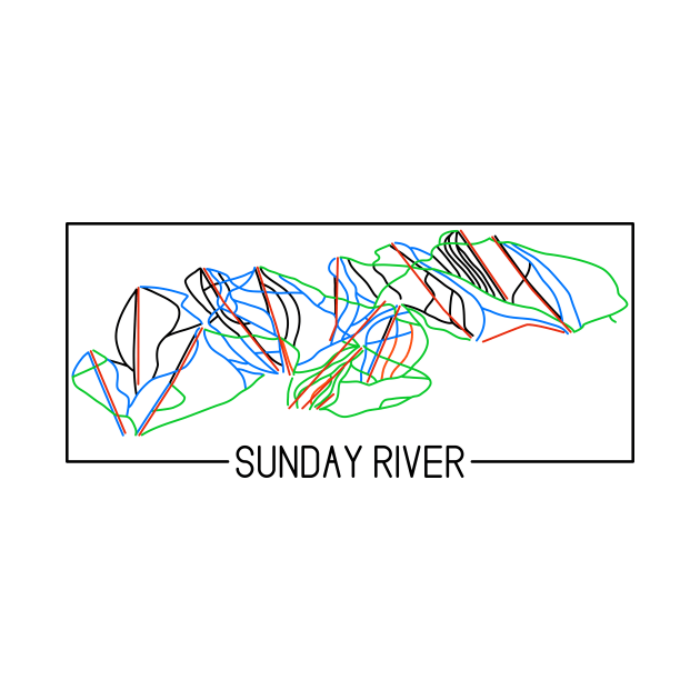 Sunday River Colored Trail Map by ChasingGnarnia