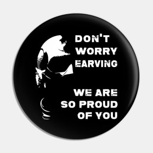 Black Noir Buster Beaver Quote Pin