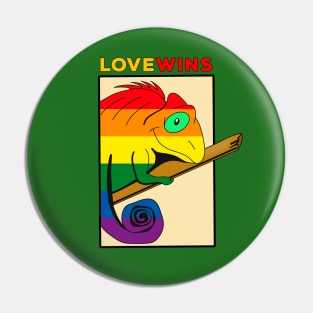 Love Wins Chameleon Pin