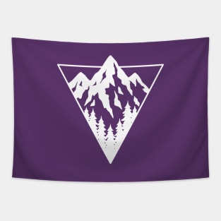 Mountain Tops - White Version Tapestry