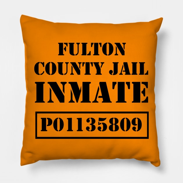 TRUMP HALLOWEEN FULTON COUNTY JAIL Pillow by thedeuce