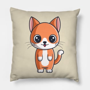 Cute Orange Cat Standing Pillow