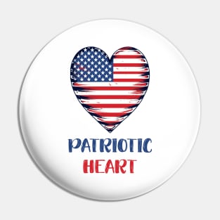 Patriotic Heart | Embrace the Spirit of the 4th of July Pin