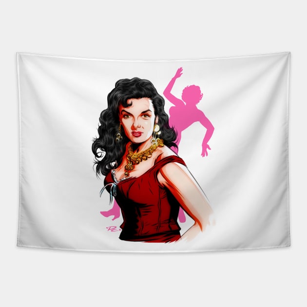 Jane Russell - An illustration by Paul Cemmick Tapestry by PLAYDIGITAL2020