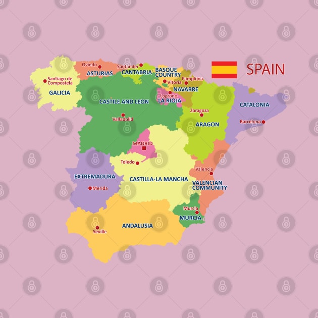 Administrative map of Spain by AliJun