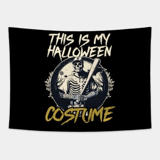 Baseball Halloween Shirt | This Is My Costume Skeleton Tapestry