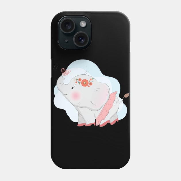 Baby Girl Elephant Phone Case by Printaha