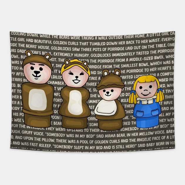 Goldilocks and The Three Bears Story Tapestry by Slightly Unhinged