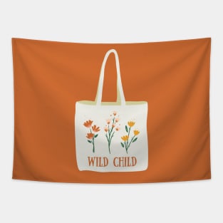 Wild Child Flower Tote Bag Tapestry