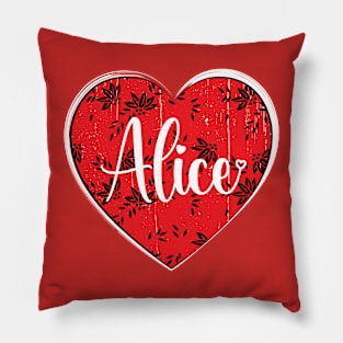 I Love Alice First Name I Heart Alice Pillow