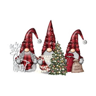 Christmas Plaid Gnomes T-Shirt