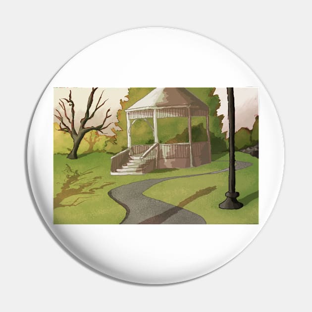 Gazebo in the Commons Pin by amandamccoyart