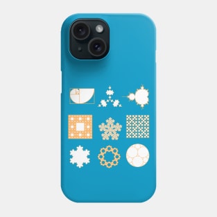 9 Fractals- orange Phone Case