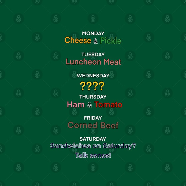 Sandwich Schedule by JaqiW