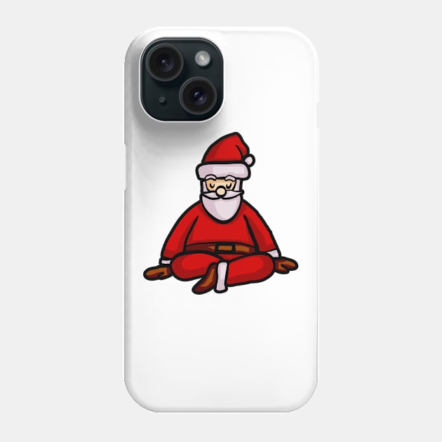 Santa Doing Yoga Christmas Matching Phone Case by KsuAnn