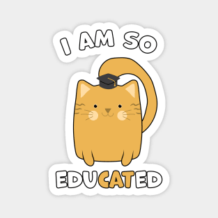 Orange Cat Graduation Gift Cat Lover Magnet