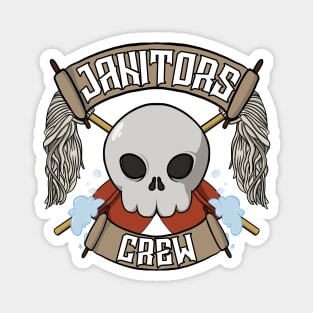 Janitors crew Jolly Roger pirate flag Magnet