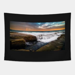 Rainbow sunset Tapestry