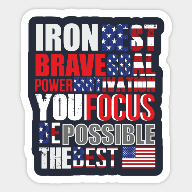 Usa Patriotic Motivation Usa Sticker Teepublic
