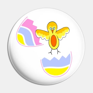 HAPPY Easter Bird - Happy Easter Art Pin