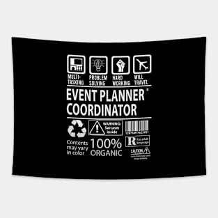 Event Planner Coordinator T Shirt - MultiTasking Certified Job Gift Item Tee Tapestry