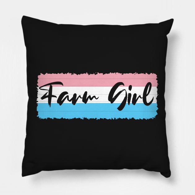 Trans Farm Girl Pillow by LochNestFarm