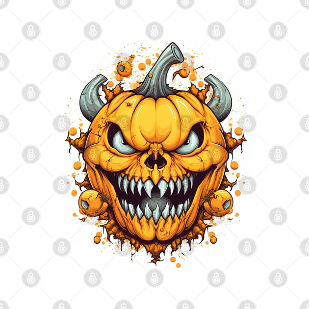 angry pumpkin during halloween by Maverick Media