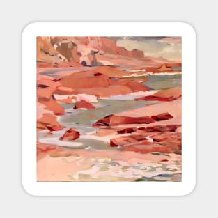 Red Rocks on the Seashore Magnet