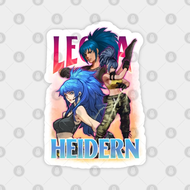 Bootleg Anime Leona Heidern - Reona The King of Fighters KOF Magnet by clvndesign